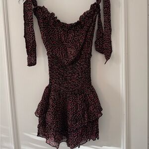 Planet Blue Ballerina Romper - Black and Pink Floral